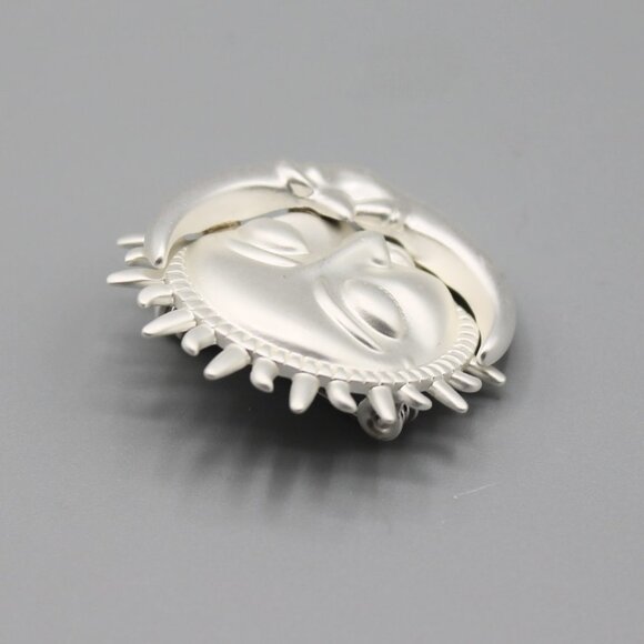 Sun moon jewelry pin brooch sky celestial nature silver white gold tone elegant - Picture 8 of 12